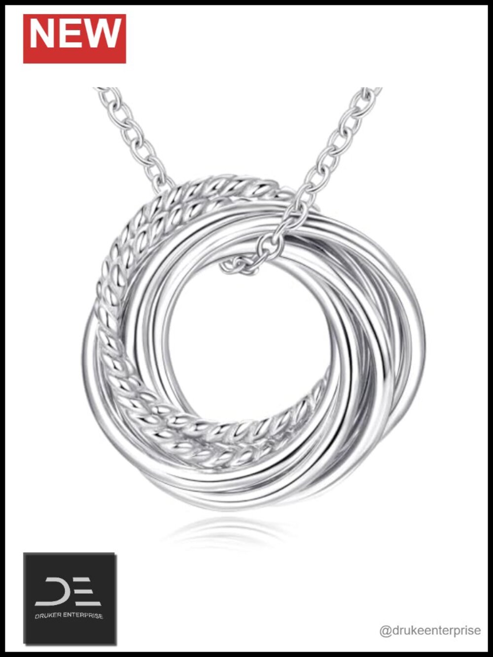 80th Birthday Gift 925 Sterling Silver Circle Pendant Necklace Women